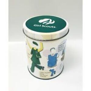 Girl Scouts Uniforms Through The Years Collectible Tin Small Round 1927-Present